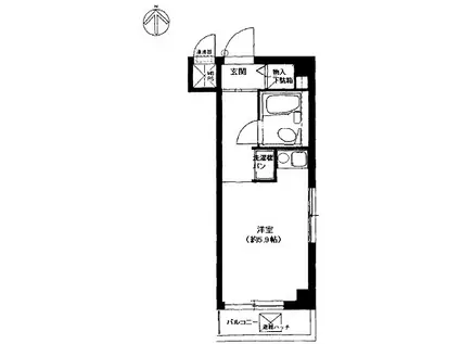 ライオンズマンション八王子第2(ワンルーム/9階)の間取り写真