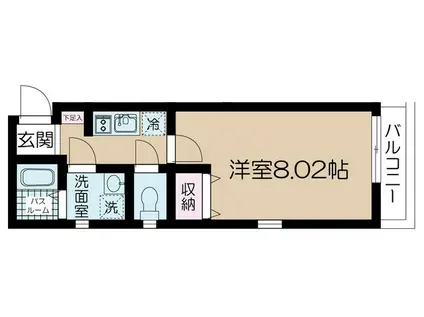 ソフィア一之江(1K/3階)の間取り写真