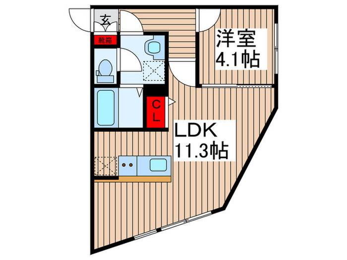 KAレジデンス上石神井(1LDK/2階)の間取り写真