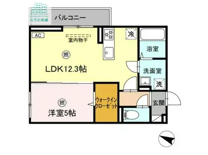福田TREASURE(1LDK/2階)の間取り写真