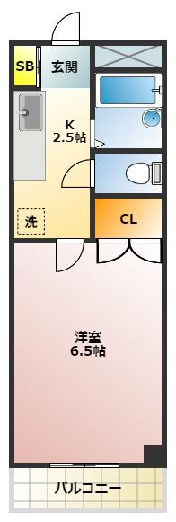 サニーガーデン(1K/3階)の間取り写真