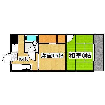 サンステージKT(2K/3階)の間取り写真