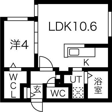 YS MAISON豊平(1LDK/2階)の間取り写真