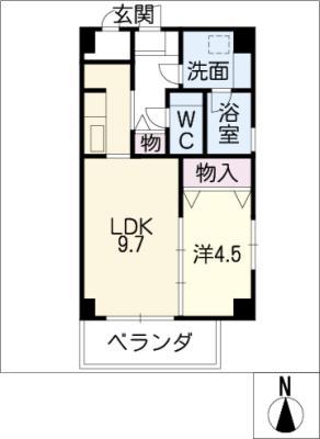 CAMPIONE八事石坂(1LDK/3階)の間取り写真