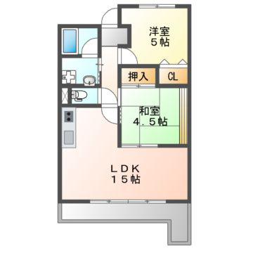ロイヤルオータム(2LDK/2階)の間取り写真