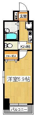 アミティエ船橋駅前(1K/11階)の間取り写真