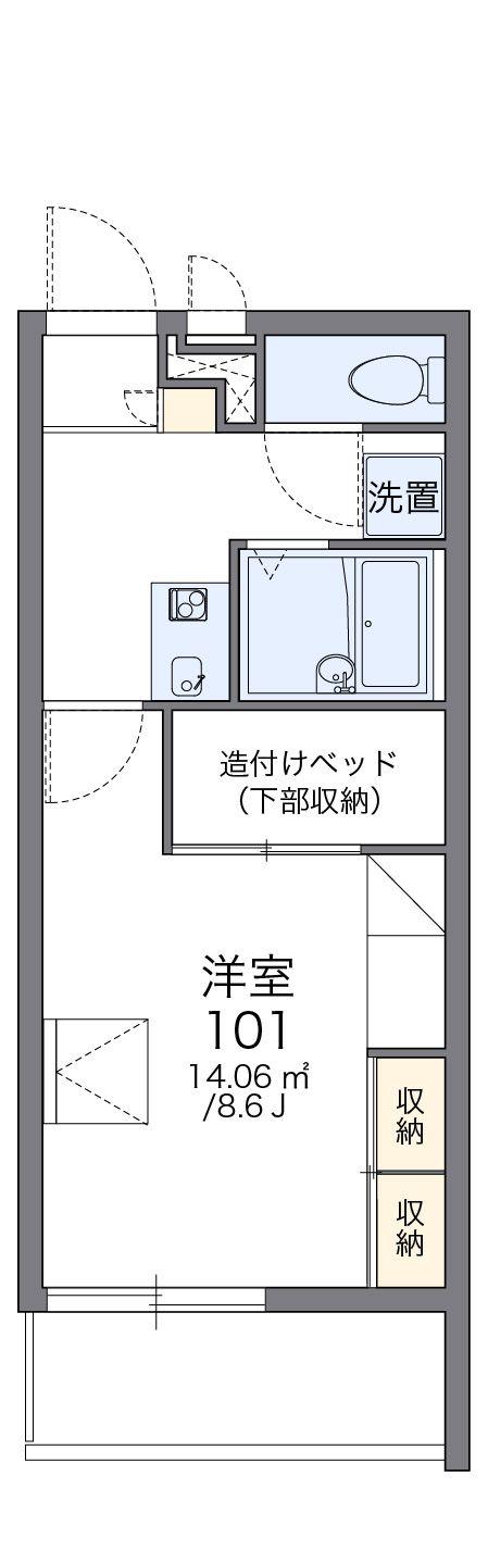 レオパレス広見(1K/1階)の間取り写真