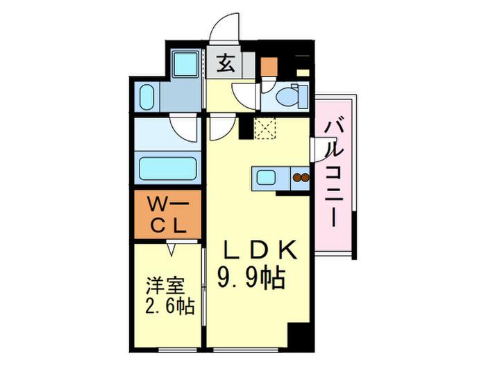 ビエネスタ向野(1LDK/4階)の間取り写真