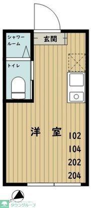 GRANDSTUDIO大泉学園(ワンルーム/1階)の間取り写真