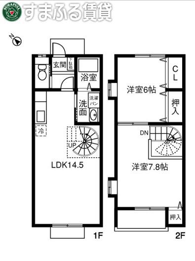 BELLE DEMEURE MT.CEDARA(2LDK/1階)の間取り写真