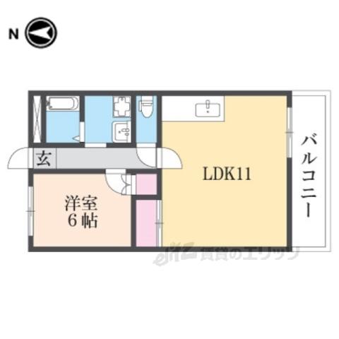 アビタコアⅢ(1LDK/4階)の間取り写真