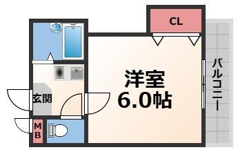 エイチ・ツーオー小阪(1K/5階)の間取り写真