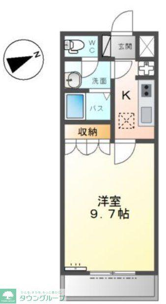 クレシア(1K/1階)の間取り写真