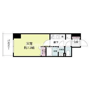アプリーレ松屋町(1K/9階)の間取り写真