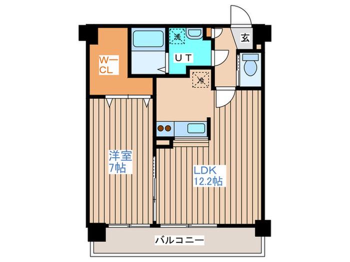 G・FLAT/512(1LDK/7階)の間取り写真