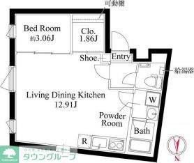 MAISON DE SHIBA(1LDK/2階)の間取り写真