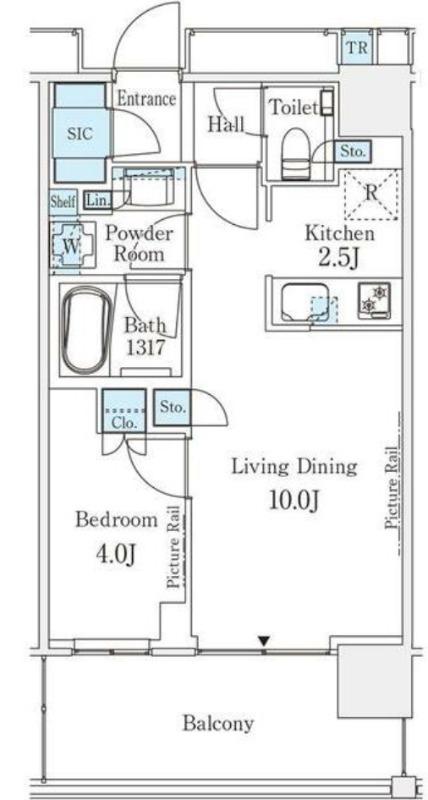 MID TOWER GRAND(1LDK/8階)の間取り写真