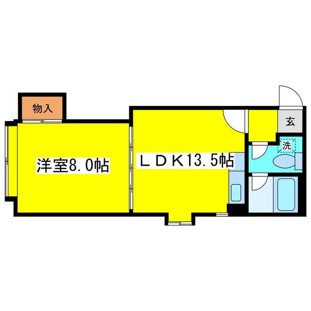 第一クイーンハイツ(1LDK/2階)の間取り写真