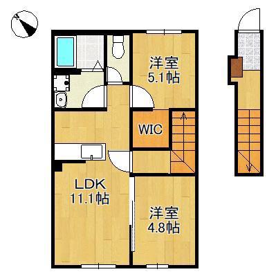 グラン・タウルス(2LDK/2階)の間取り写真