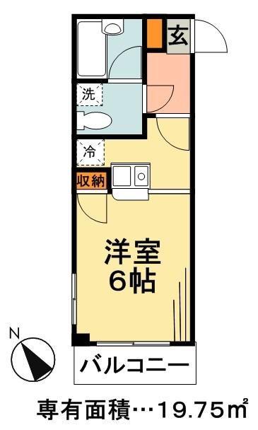 LUMIELE S・K(ワンルーム/2階)の間取り写真