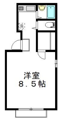 アネックス経堂(1K/2階)の間取り写真