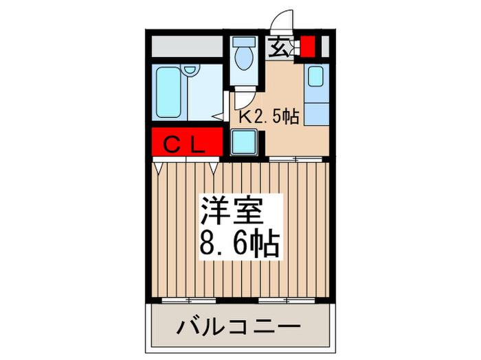 鴻巣駅前ビル(1K/3階)の間取り写真