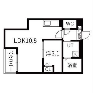JACK SHOHOX(1LDK/1階)の間取り写真