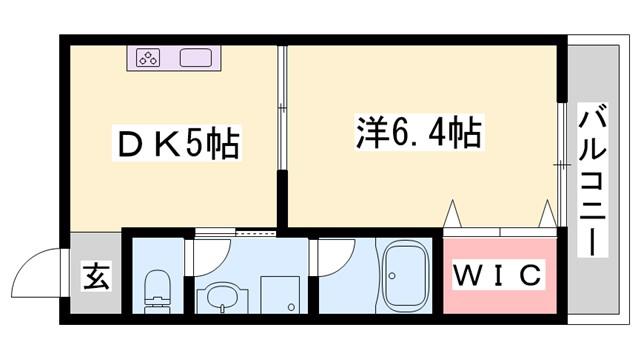 花たちばな館(1DK/4階)の間取り写真