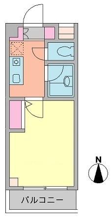 KIRORO弐番館(1K/3階)の間取り写真
