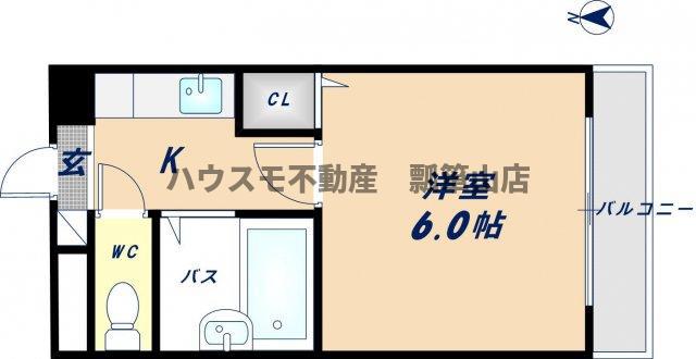 エス・ティマンション旭町(1K/3階)の間取り写真
