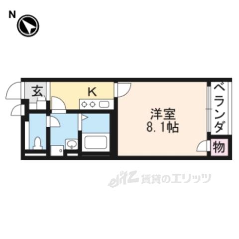 クレイノグランヴィア東草津VI(1K/1階)の間取り写真