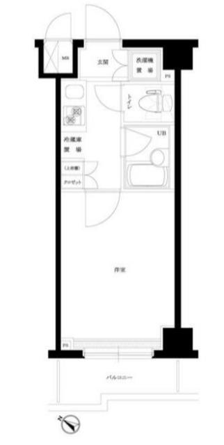 ルーブル下丸子弐番館(1K/2階)の間取り写真