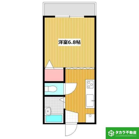 オルキディア東春日(1K/2階)の間取り写真