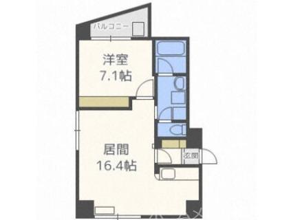 サムティ学園前(1LDK/7階)の間取り写真