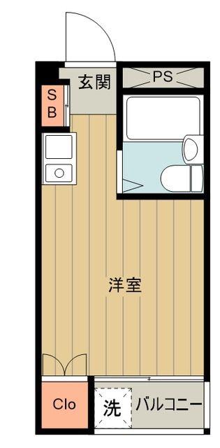 エクスクルーシブ東村山(ワンルーム/3階)の間取り写真