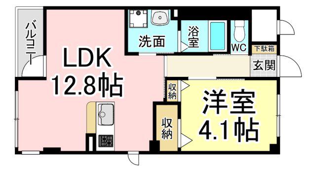 NEVER CHANGE(1LDK/3階)の間取り写真