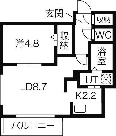 GRANE CALMEN20(1LDK/3階)の間取り写真