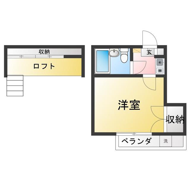 アートパレス日進NO.3(1K/2階)の間取り写真