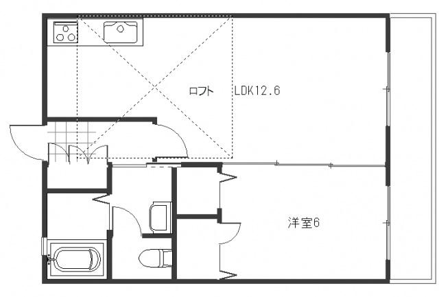 プチ・アンジュ(1LDK/2階)の間取り写真
