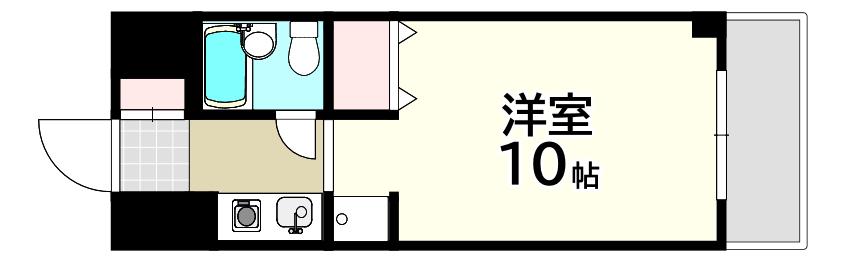 ヴェル八丁堀(ワンルーム/6階)の間取り写真