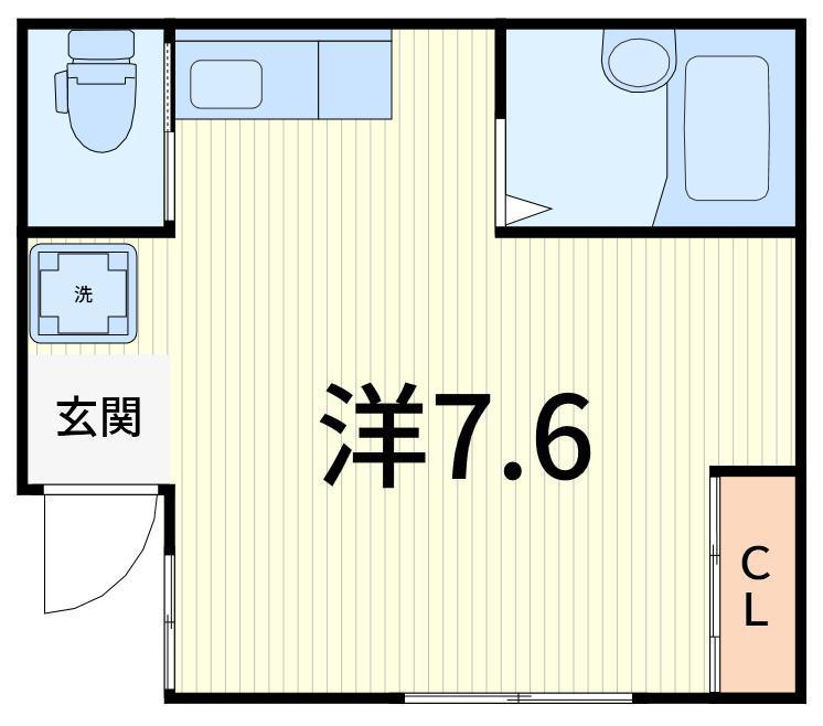 テラス金町(ワンルーム/1階)の間取り写真