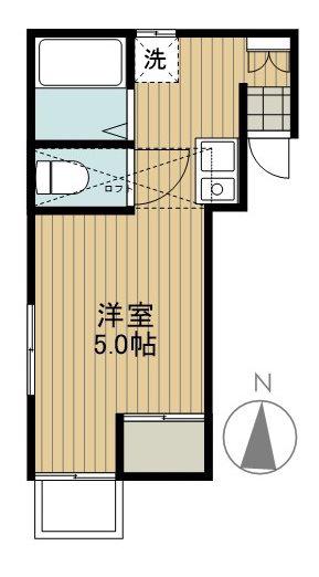 フロムココ(ワンルーム/2階)の間取り写真