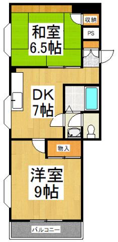 クレイルヴィラⅠ(2DK/1階)の間取り写真