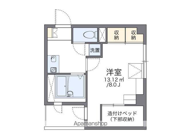 レオパレスピオニィ(1K/2階)の間取り写真