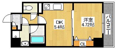 エスト喜連(1DK/7階)の間取り写真