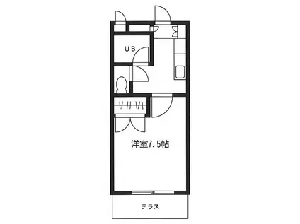サンコーハイツ(1K/1階)の間取り写真