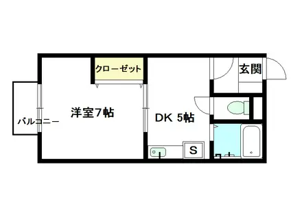 マキシマ8(1DK/1階)の間取り写真