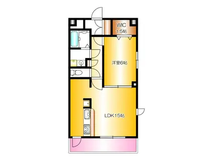 うみそら(1LDK/4階)の間取り写真