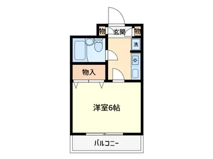 KSハイツ北浦和(1K/3階)の間取り写真
