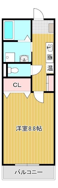フロンティア(1K/2階)の間取り写真